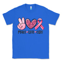 True Royal peace love cure breast cancer Classic Tee - MaliasSmallBusiness