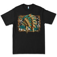 Black indian headdress with background Premium Tee - HRA Design Shop