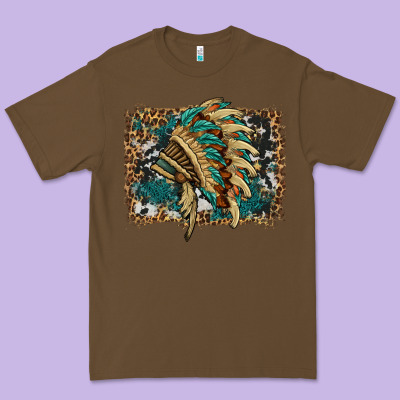 Indian Headdress With Background Premium Tee Designed By Hra Design Shop
