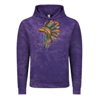 Cloud Purple indian leopard headdress Vintage Hoodie - BarkalooDesign