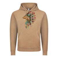 Vintage Coffee indian leopard headdress Vintage Hoodie - BarkalooDesign