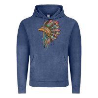 Vintage Denim indian leopard headdress Vintage Hoodie - BarkalooDesign