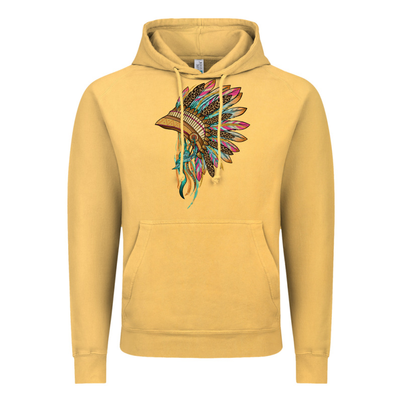 Indian Leopard Headdress Vintage Hoodie by BarkalooDesign | Teevron