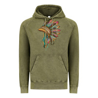 Vintage Olive indian leopard headdress Vintage Hoodie - BarkalooDesign