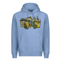 Colony Blue Army coffee cups 4th of july Premium Hoodie - HowdyJamesFarm