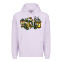 Lilac Army coffee cups 4th of july Premium Hoodie - HowdyJamesFarm