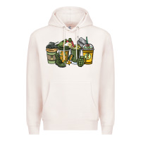 Pale Pink Army coffee cups 4th of july Premium Hoodie - HowdyJamesFarm