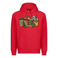 Red Army coffee cups 4th of july Premium Hoodie - HowdyJamesFarm