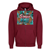 Burgundy senior 2022 tumbler Zipper Hoodie - BarkalooDesign
