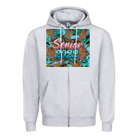 Heather Grey senior 2022 tumbler Zipper Hoodie - BarkalooDesign