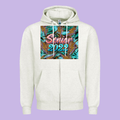 Senior 2022 Tumbler Zipper Hoodie Designed By Barkaloodesign