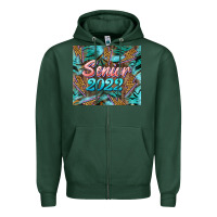 Sports Green senior 2022 tumbler Zipper Hoodie - BarkalooDesign