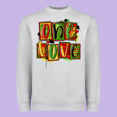 One Love Juneteenth Heavyweight Sweatshirt Designed By Maliassmallbusiness
