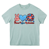Arona peace love america Heavy Core Tee - HRA Design Shop