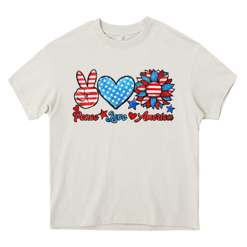 Peace Love America Heavy Core Tee by HRA Design Shop | Teevron