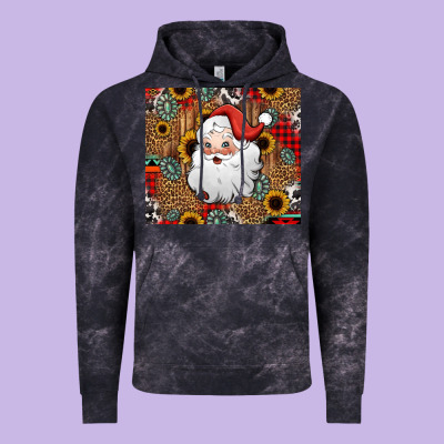 Western Santa Claus Vintage Hoodie Designed By Jasminsmagicworld