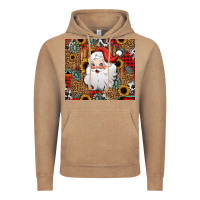 Vintage Coffee western santa claus Vintage Hoodie - Jasminsmagicworld