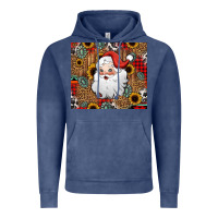 Vintage Denim western santa claus Vintage Hoodie - Jasminsmagicworld