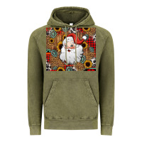 Vintage Olive western santa claus Vintage Hoodie - Jasminsmagicworld