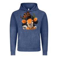 Vintage Denim halloween witch cow Vintage Hoodie - Jasminsmagicworld