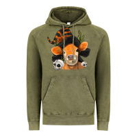 Vintage Olive halloween witch cow Vintage Hoodie - Jasminsmagicworld