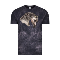 Cloud Black Arabian Horse Vintage Tee - LillyAllenDesigns
