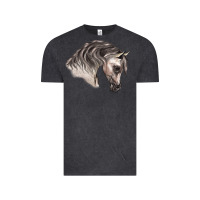 Vintage Black Arabian Horse Vintage Tee - LillyAllenDesigns