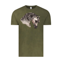 Vintage Olive Arabian Horse Vintage Tee - LillyAllenDesigns