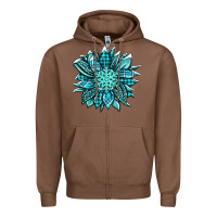 Chestnut winter sunflower Zipper Hoodie - Jasminsmagicworld