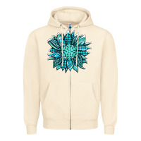 Sandshell winter sunflower Zipper Hoodie - Jasminsmagicworld