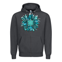 Smoke winter sunflower Zipper Hoodie - Jasminsmagicworld