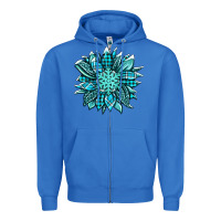 True Royal winter sunflower Zipper Hoodie - Jasminsmagicworld