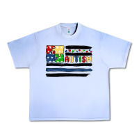Grape Ice autism usa flag Urban Heavy Tee - MaliasSmallBusiness
