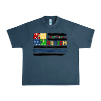 Midnight Navy autism usa flag Urban Heavy Tee - MaliasSmallBusiness