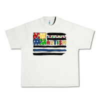 Pistachio autism usa flag Urban Heavy Tee - MaliasSmallBusiness
