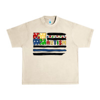Sandshell autism usa flag Urban Heavy Tee - MaliasSmallBusiness