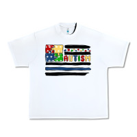 White autism usa flag Urban Heavy Tee - MaliasSmallBusiness