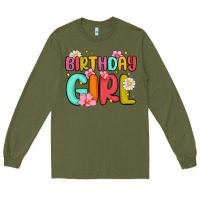 Army Green birthday girl Long Sleeve Tee - MaliasSmallBusiness