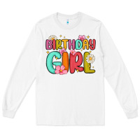 White birthday girl Long Sleeve Tee - MaliasSmallBusiness