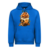 Cobalt Halloween Jack O Lantern Bobba Cup Urban Hoodie - FaDigitalArtStudio