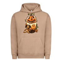 Pigment Burro Halloween Jack O Lantern Bobba Cup Urban Hoodie - FaDigitalArtStudio