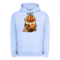 Pigment Grape Ice Halloween Jack O Lantern Bobba Cup Urban Hoodie - FaDigitalArtStudio