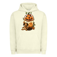 Pigment Pistachio Halloween Jack O Lantern Bobba Cup Urban Hoodie - FaDigitalArtStudio
