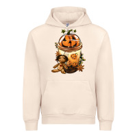 Sandshell Halloween Jack O Lantern Bobba Cup Urban Hoodie - FaDigitalArtStudio