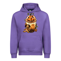 Tulip Halloween Jack O Lantern Bobba Cup Urban Hoodie - FaDigitalArtStudio