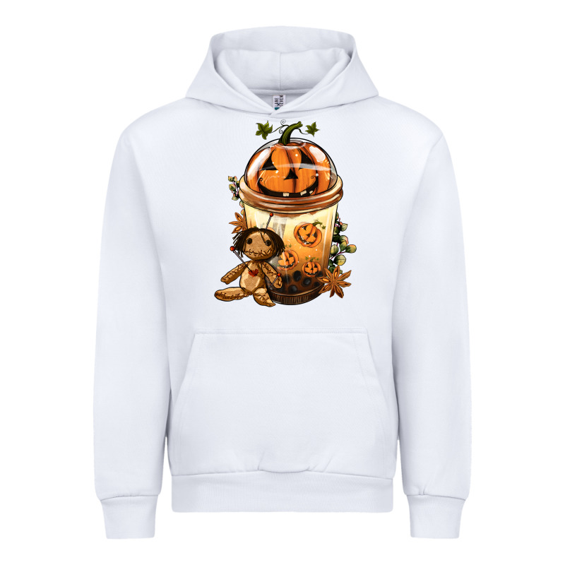 Halloween Jack O Lantern Bobba Cup Urban Hoodie by FaDigitalArtStudio | Teevron