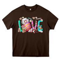 Chocolate Brown love easter day nurse Heavy Core Tee - RacoonDesign