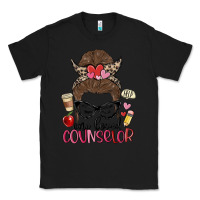 Black messy bun one loved counselor Classic Tee - MaliasSmallBusiness