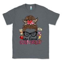 Charcoal Heather messy bun one loved counselor Classic Tee - MaliasSmallBusiness