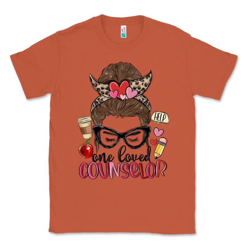 Messy Bun One Loved Counselor Classic Tee by MaliasSmallBusiness | Teevron
